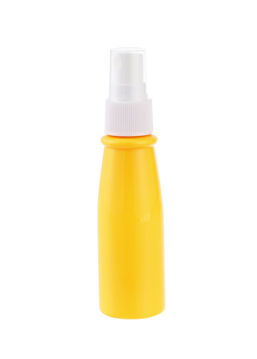 60ml echte kleur PET conische spuitfles alcohol ontsmettingsmiddel fles