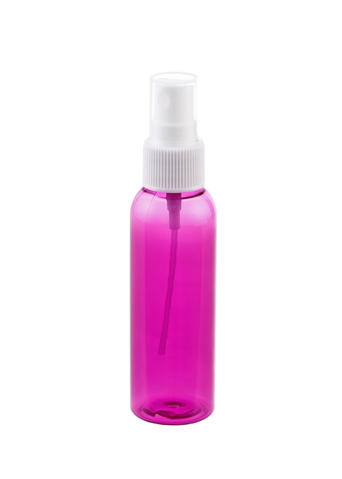 60ml kleur transparante PET-spray ronde fles glazen reinigingsvloeistof fles ontsmettingsmiddel