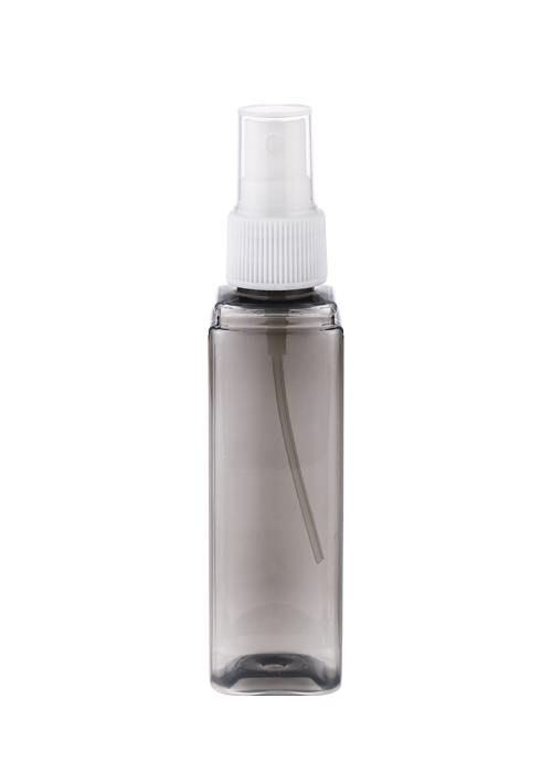 60ml kleur transparante PET-spray vierkante fles hoekige fles