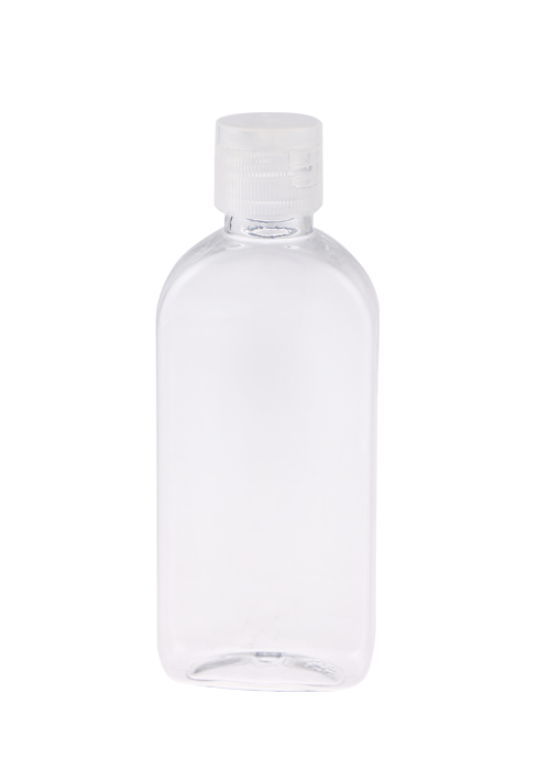 60-100 ml PET ovale platte gellotion fles met handdesinfecterend middel
