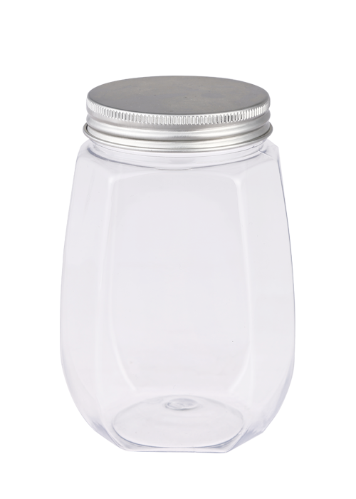 200-400ml PET aluminium dop ronde fles voedsel moer verpakking Jar