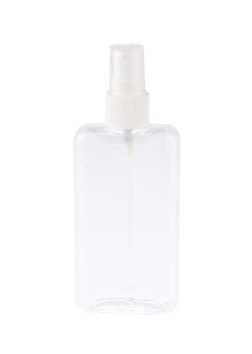 Platte ovale PET-doorzichtige spuitfles van 100 ml