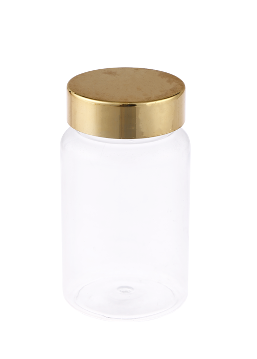 120 ml PET-dop vergulde capsulefles voor gezondheidssupplement